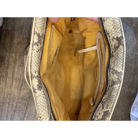 Brahmin‎ Small Caroline satchel bag in a textured canvas Snakeskin Embossed - Picture 13 of 16